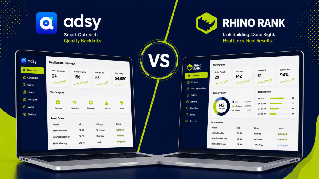 Adsy vs Rhino Rank comparison illustration